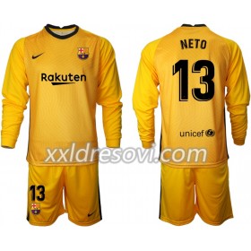 FC Barcelona Golmanski Norberto Neto 13 Dječji Komplet dresovi za nogomet 2020-2021 M002 Dugim Rukavima (+ kratke hlače)